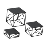 Maxbell 3x Cupcake Stand Perfume Necklaces Desk Dessert Storage Dolls Display Risers Black