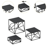 Maxbell 3x Cupcake Stand Perfume Necklaces Desk Dessert Storage Dolls Display Risers Black