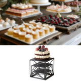 Maxbell 3x Cupcake Stand Perfume Necklaces Desk Dessert Storage Dolls Display Risers Black