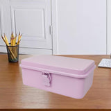 Maxbell Iron Storage Box Retro Style Note Organizer for Sticker Tools Crafts Storage Pink