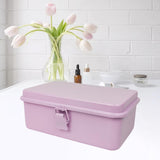 Maxbell Iron Storage Box Retro Style Note Organizer for Sticker Tools Crafts Storage Pink