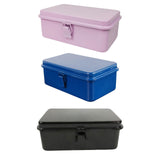Maxbell Iron Storage Box Retro Style Note Organizer for Sticker Tools Crafts Storage Pink