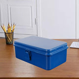 Maxbell Iron Storage Box Retro Style Note Organizer for Sticker Tools Crafts Storage Blue
