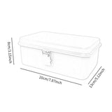 Maxbell Iron Storage Box Retro Style Note Organizer for Sticker Tools Crafts Storage Blue
