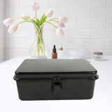 Maxbell Iron Storage Box Retro Style Note Organizer for Sticker Tools Crafts Storage Black