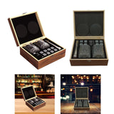 Maxbell Whiskey Stone Cube Glass Set Elegant Whiskey Glass Set for Birthday Men Party Curved Line cup