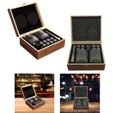 Maxbell Whiskey Stone Cube Glass Set Elegant Whiskey Glass Set for Birthday Men Party Curved Line cup