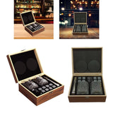 Maxbell Whiskey Stone Cube Glass Set Elegant Whiskey Glass Set for Birthday Men Party Curved Line cup