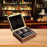 Maxbell Whiskey Stone Cube Glass Set Elegant Whiskey Glass Set for Birthday Men Party Curved Line cup