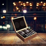 Maxbell Whiskey Stone Cube Glass Set Elegant Whiskey Glass Set for Birthday Men Party Curved Line cup