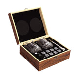 Maxbell Whiskey Stone Cube Glass Set Elegant Whiskey Glass Set for Birthday Men Party Curved Line cup