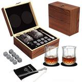 Maxbell Whiskey Stone Cube Glass Set Elegant Whiskey Glass Set for Birthday Men Party Curved Line cup