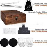 Maxbell Whiskey Stone Cube Glass Set Elegant Whiskey Glass Set for Birthday Men Party Curved Line cup