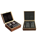 Maxbell Whiskey Stone Cube Glass Set Elegant Whiskey Glass Set for Birthday Men Party Curved Line cup