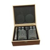 Maxbell Whiskey Stone Cube Glass Set Elegant Whiskey Glass Set for Birthday Men Party Straight line cup