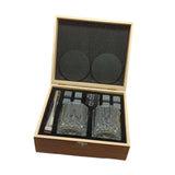 Maxbell Whiskey Stone Cube Glass Set Elegant Whiskey Glass Set for Birthday Men Party Straight line cup