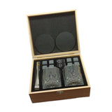 Maxbell Whiskey Stone Cube Glass Set Elegant Whiskey Glass Set for Birthday Men Party Straight line cup