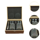 Maxbell Whiskey Stone Cube Glass Set Elegant Whiskey Glass Set for Birthday Men Party Straight line cup