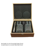 Maxbell Whiskey Stone Cube Glass Set Elegant Whiskey Glass Set for Birthday Men Party Straight line cup