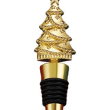 Maxbell Christmas Tree Wine Bottle Stopper Wine Gift for Wedding Kitchen Decor Party Golden