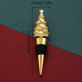 Maxbell Christmas Tree Wine Bottle Stopper Wine Gift for Wedding Kitchen Decor Party Golden