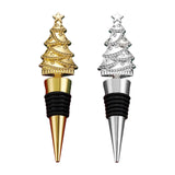 Maxbell Christmas Tree Wine Bottle Stopper Wine Gift for Wedding Kitchen Decor Party Golden