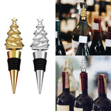 Maxbell Christmas Tree Wine Bottle Stopper Wine Gift for Wedding Kitchen Decor Party Golden
