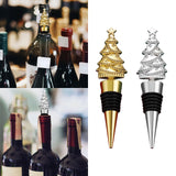Maxbell Christmas Tree Wine Bottle Stopper Wine Gift for Wedding Kitchen Decor Party Golden