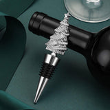 Maxbell Christmas Tree Wine Bottle Stopper Wine Gift for Wedding Kitchen Decor Party Golden
