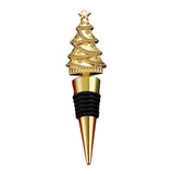 Maxbell Christmas Tree Wine Bottle Stopper Wine Gift for Wedding Kitchen Decor Party Golden