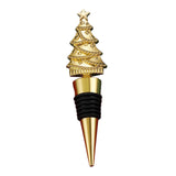 Maxbell Christmas Tree Wine Bottle Stopper Wine Gift for Wedding Kitchen Decor Party Golden