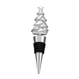 Maxbell Christmas Tree Wine Bottle Stopper Wine Gift for Wedding Kitchen Decor Party Silvery