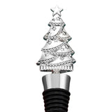 Maxbell Christmas Tree Wine Bottle Stopper Wine Gift for Wedding Kitchen Decor Party Silvery