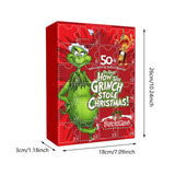 Maxbell 24 Pieces Christmas Calendar with Acrylic Hanging Doll Xmas Party Decoration Style A