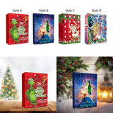 Maxbell 24 Pieces Christmas Calendar with Acrylic Hanging Doll Xmas Party Decoration Style A