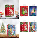Maxbell 24 Pieces Christmas Calendar with Acrylic Hanging Doll Xmas Party Decoration Style A