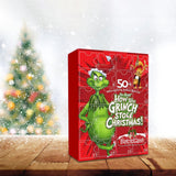 Maxbell 24 Pieces Christmas Calendar with Acrylic Hanging Doll Xmas Party Decoration Style A
