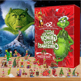 Maxbell 24 Pieces Christmas Calendar with Acrylic Hanging Doll Xmas Party Decoration Style A