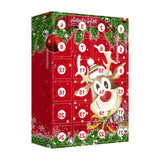 Maxbell 24 Pieces Christmas Calendar with Acrylic Hanging Doll Xmas Party Decoration Style C