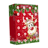 Maxbell 24 Pieces Christmas Calendar with Acrylic Hanging Doll Xmas Party Decoration Style C