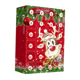 Maxbell 24 Pieces Christmas Calendar with Acrylic Hanging Doll Xmas Party Decoration Style C