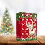 Maxbell 24 Pieces Christmas Calendar with Acrylic Hanging Doll Xmas Party Decoration Style C