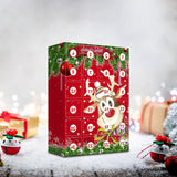 Maxbell 24 Pieces Christmas Calendar with Acrylic Hanging Doll Xmas Party Decoration Style C