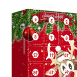 Maxbell 24 Pieces Christmas Calendar with Acrylic Hanging Doll Xmas Party Decoration Style C