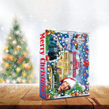 Maxbell 24 Pieces Christmas Calendar with Acrylic Hanging Doll Xmas Party Decoration Style D