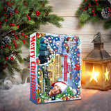 Maxbell 24 Pieces Christmas Calendar with Acrylic Hanging Doll Xmas Party Decoration Style D