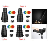 Maxbell Conical Optical Snoot Kit Easy to Install Portable Attachment Honeycomb Grid Style A