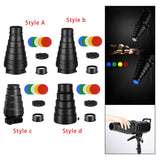 Maxbell Conical Optical Snoot Kit Easy to Install Portable Attachment Honeycomb Grid Style A