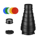 Maxbell Conical Optical Snoot Kit Easy to Install Portable Attachment Honeycomb Grid Style A