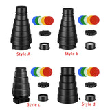 Maxbell Conical Optical Snoot Kit Easy to Install Portable Attachment Honeycomb Grid Style A
